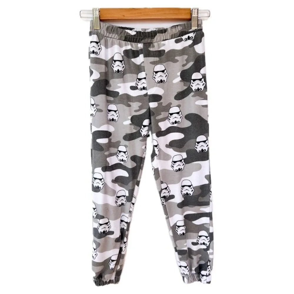 NWT Chaser Star Wars  Grey Camo Stormtrooper Toss Slouchy Pant Kids Size 8